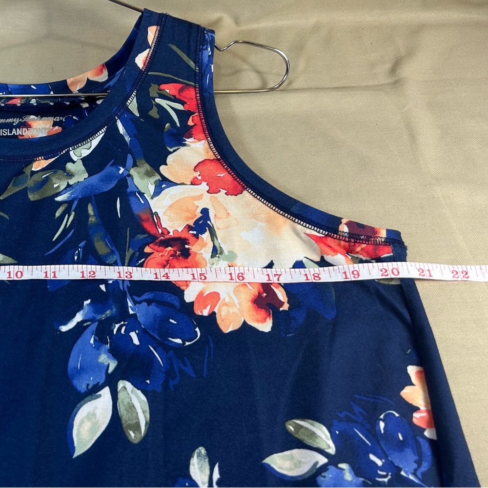 Tommy Bahama Floral Tank Top - Navy and Coral - Picture 6 of 9